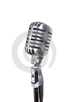 Vintage microphone, isolated