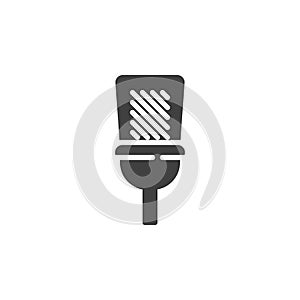 Vintage microphone vector icon