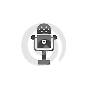 Vintage Microphone vector icon