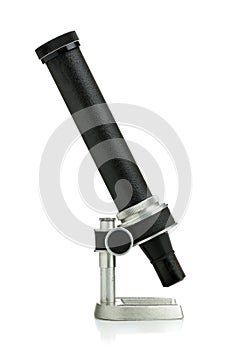 Vintage microscope side view