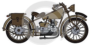 Vintage military motorcycle