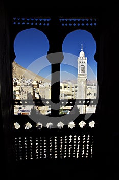 The vintage minaret in Seiyun city of Hadhramaut, Yemen