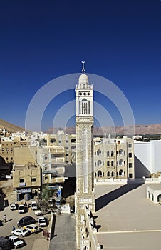 The vintage minaret in Seiyun city of Hadhramaut, Yemen