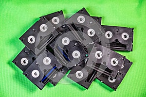 Vintage Mini DV cassette tapes - Vintage technology concept