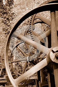 Vintage Mining Machine Gears