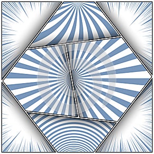 Vintage monochrome light frames composition