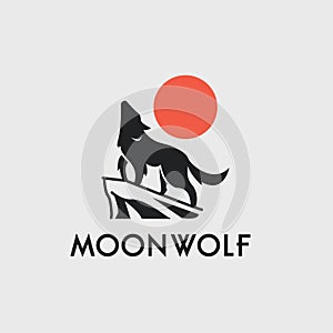 vintage Moon wolf