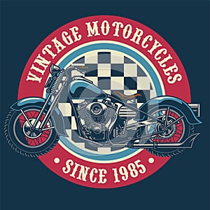 Vintage motorcycle badge design