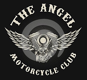 vintage motorcycle Club illustration logo