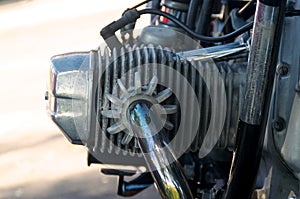 Vintage motorcycle cylinder head