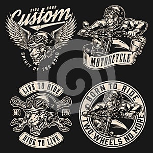 Vintage motorcycle designs collection