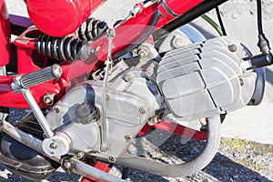 Vintage motorcycle engine parts