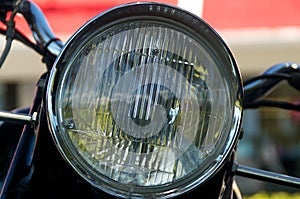 Vintage motorcycle headlight