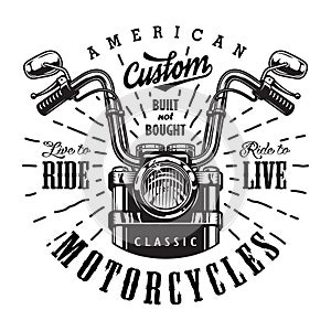 Vintage motorcycle logo template