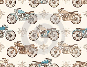 Vintage Motorcycle Pattern