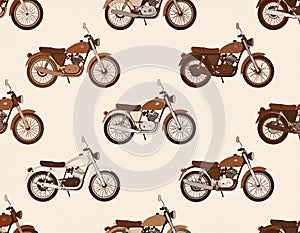 Vintage Motorcycle Pattern