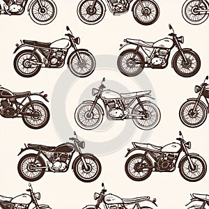 Vintage Motorcycle Pattern