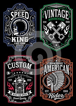 Vintage Motorcycle T-shirt Graphic Collection