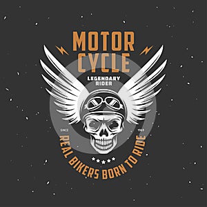 Vintage motorcycle t-shirt graphics. Vector illustration.