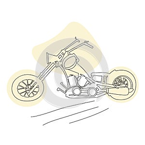 Vintage motorcycle, two-wheeled motorbike