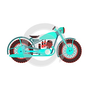 Vintage Motorcycle vector logo design template. bikeshop or motorcycle service icon. Vector