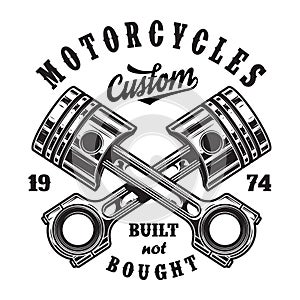 Vintage motorcycle workshop logo