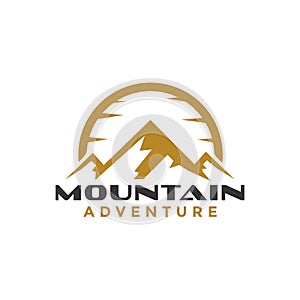 Vintage Mountain Adventure Logo Vector Design, Creative Logos Designs Concept for Template