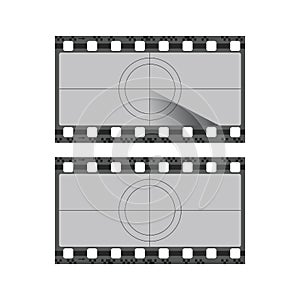 Vintage movie film strip with countdown border vector