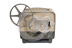 Vintage Movie Projector on White