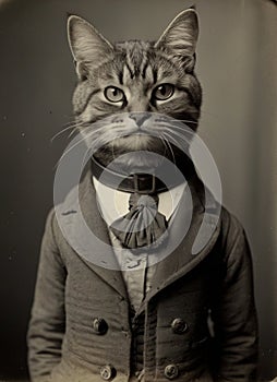 Vintage Mugshot: The Disgruntled Felonious Feline photo