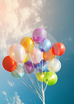 Vintage multicolor balloons