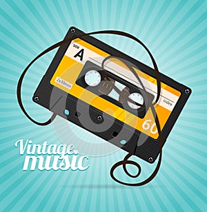 Vintage Music Background. Vector