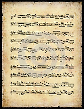 Antiguo música una carta 