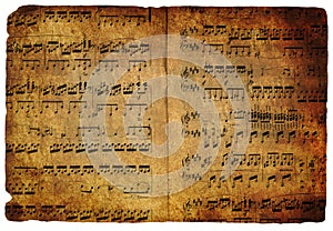 Vintage musical pages
