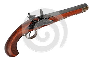 Vintage muzzleloader flintlock pistol