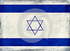 Vintage national flag of Israel background