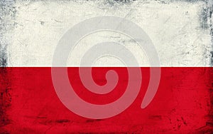 Vintage national flag of Poland background