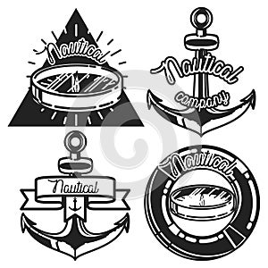 Vintage nautical emblems