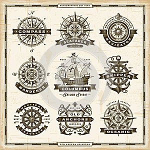 Vintage nautical labels collection