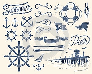 Vintage nautical set