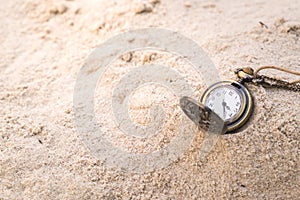 Vintage Necklace Watch on the sand