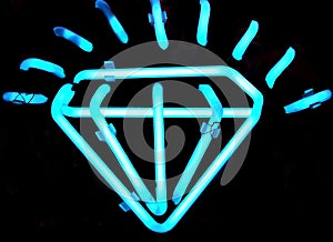 Vintage Neon Diamond Sign