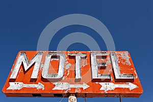 Vintage, neon motel sign