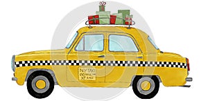 Vintage New York City Yellow Cab