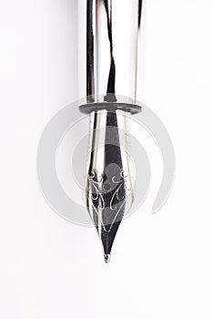 Vintage nib pen isolated on white background.