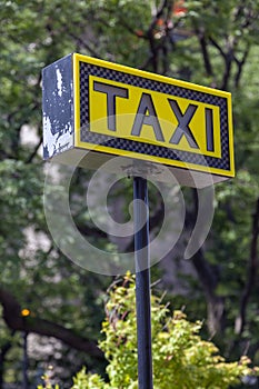 Vintage NYC TAXI stand sign