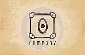 Vintage O alphabet letter logo icon for business and company. Creative design for corporate