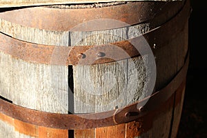 Vintage oak barrel