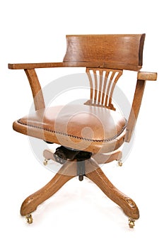 Vintage oak captains chair