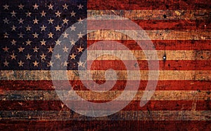 Vintage Old Grunge American Flag